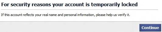 Facebook Account Blocked