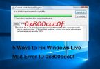 0x800ccc0f error id live mail