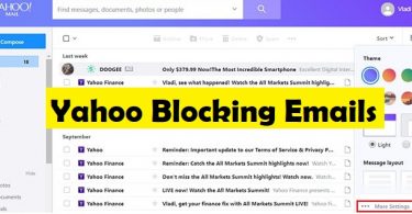 yahoo blocking emails