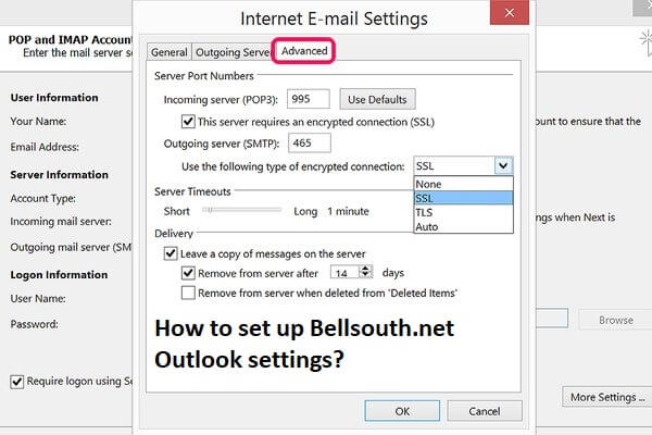 comcast email server settings for quicjbooks